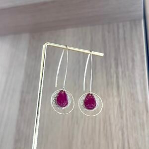 Boucles d'oreilles JOHANE fushia