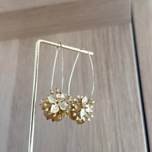 Boucles d'oreilles MELY moutarde