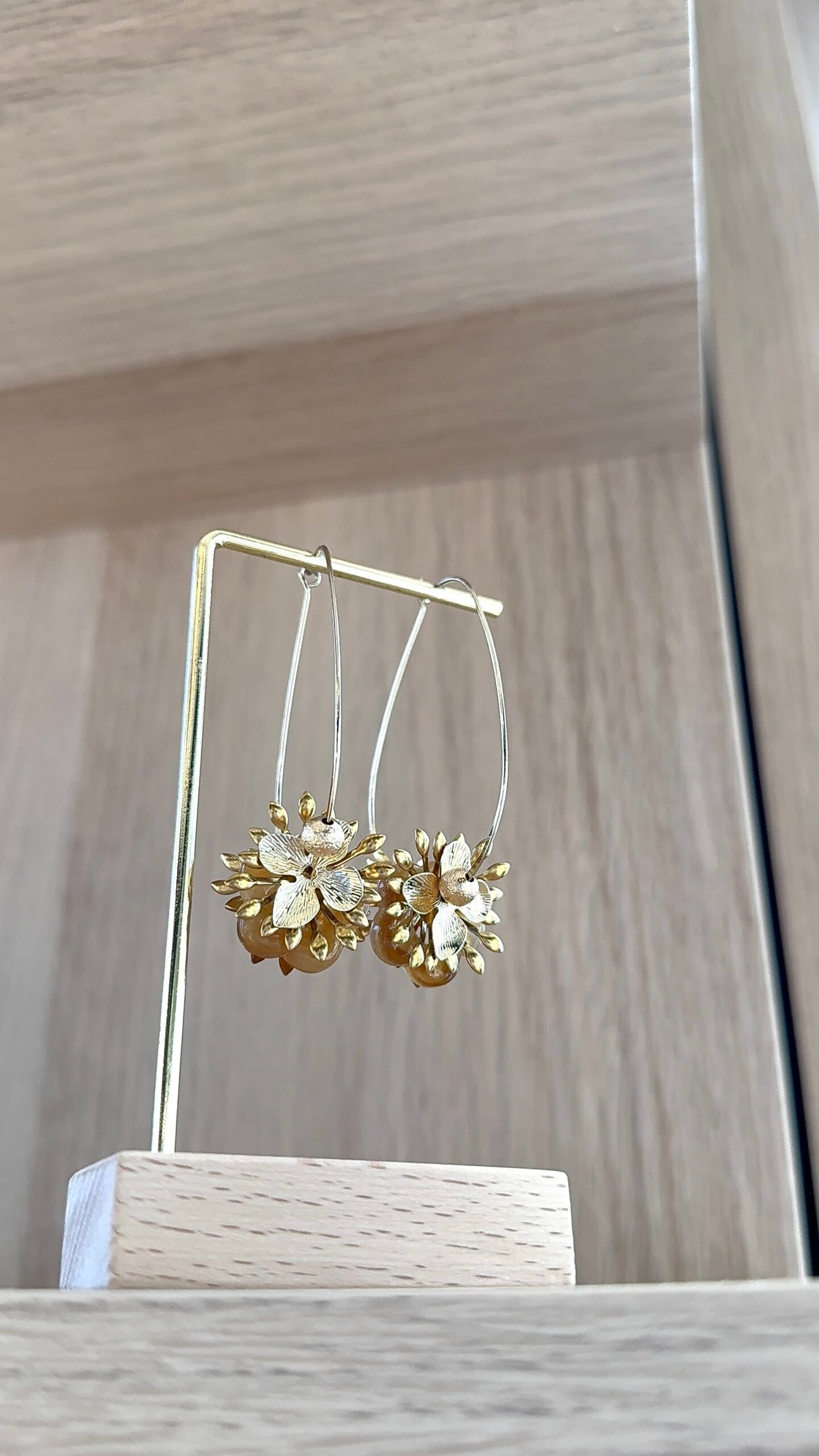 Boucles d'oreilles MELY moutarde