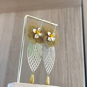 Boucles d'oreilles GAËLLE moutarde