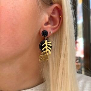 Boucles d'oreilles FLORINE noir