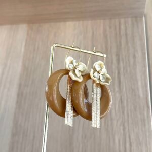 Boucles d'oreilles JAÏ marron