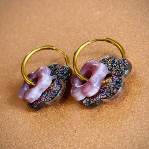 Boucles d'oreilles BALA mauve