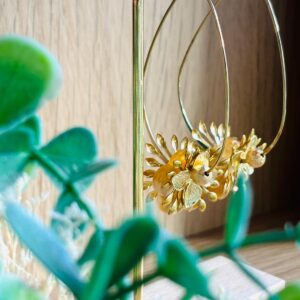 Boucles d'oreilles MELY moutarde