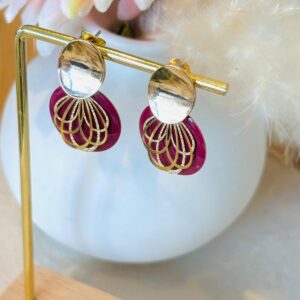 Boucles d'Oreilles MINETTE bordeaux