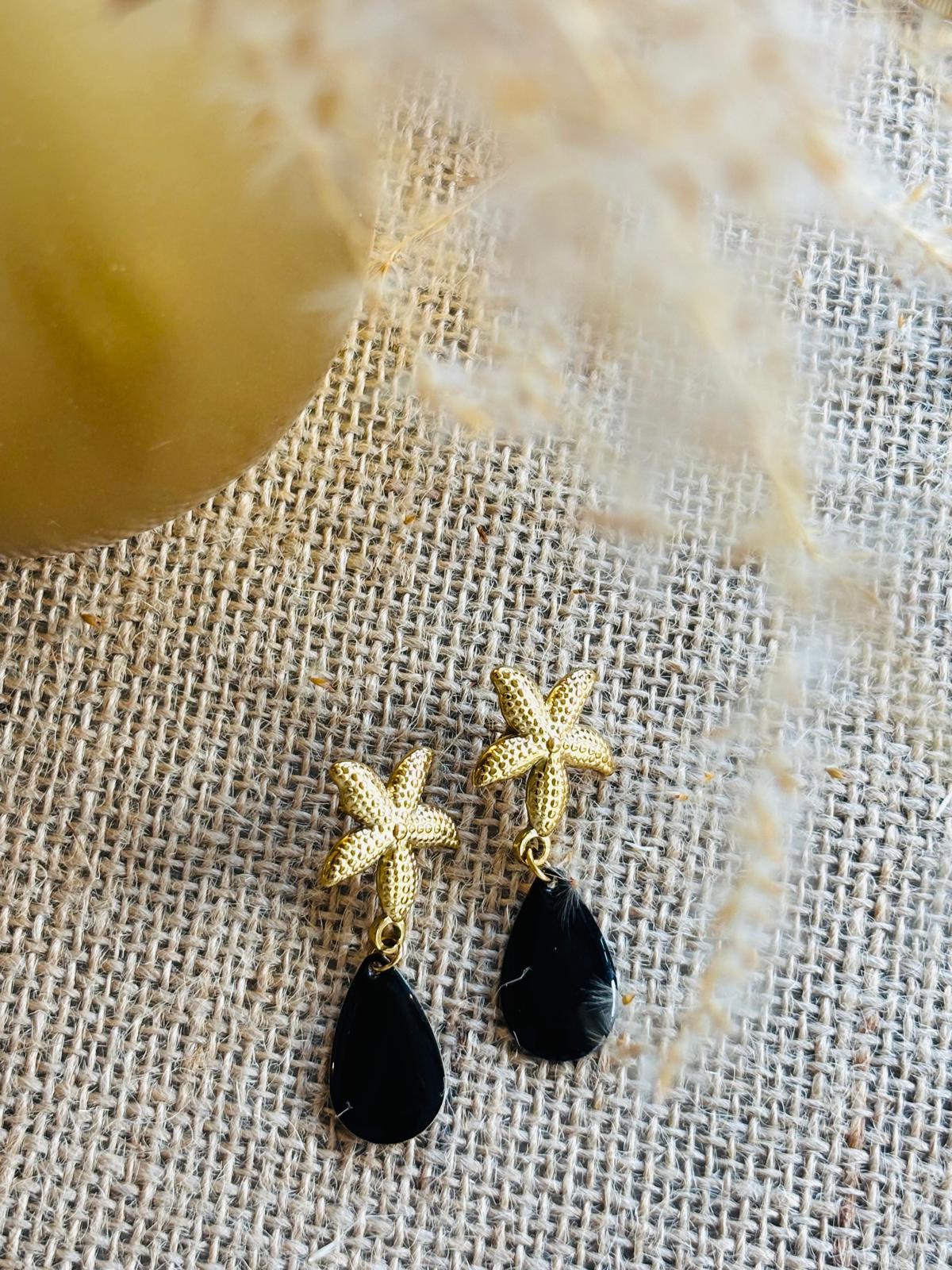 Boucles d'oreilles ANNE noir – Image 2