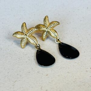 Boucles d'oreilles ANNE noir