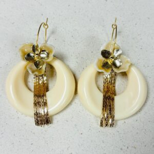 Boucles d'oreilles JAÏ crème