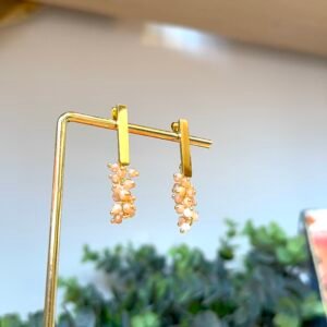 Boucles d'oreilles NATACHA rose nude