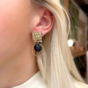 Boucles d'oreilles ALIZE noir