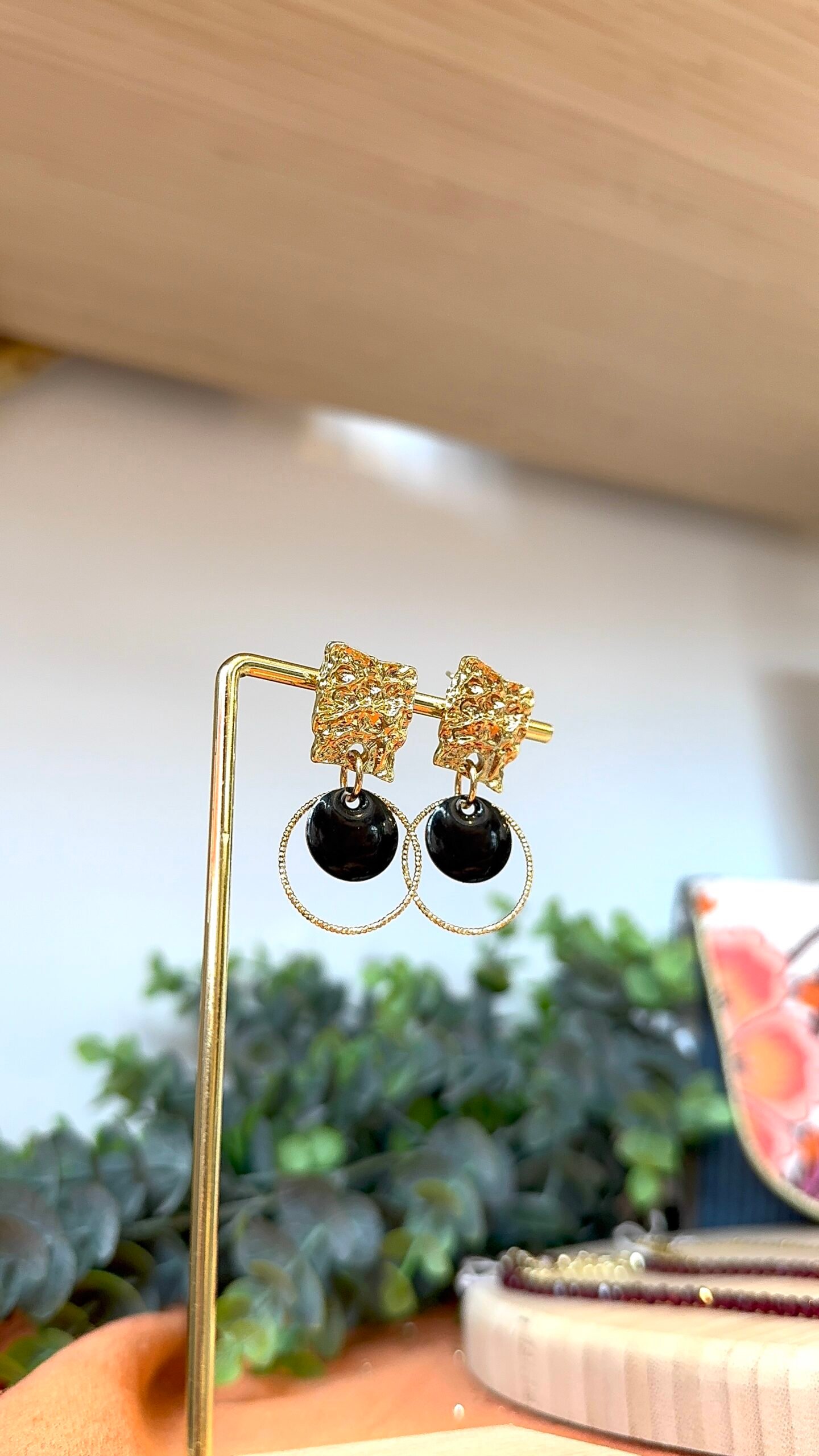 Boucles d'oreilles ALIZE noir – Image 2