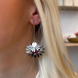 Boucles d'oreilles COLETTE prune