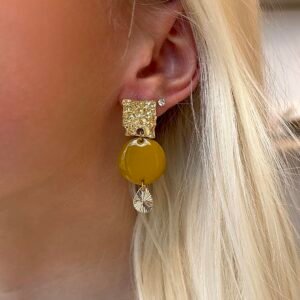 Boucles d'oreilles KAROLL moutarde