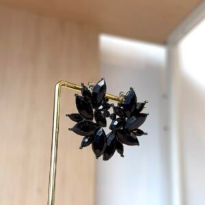 Boucles d'oreilles ATHENA noir petit modèle