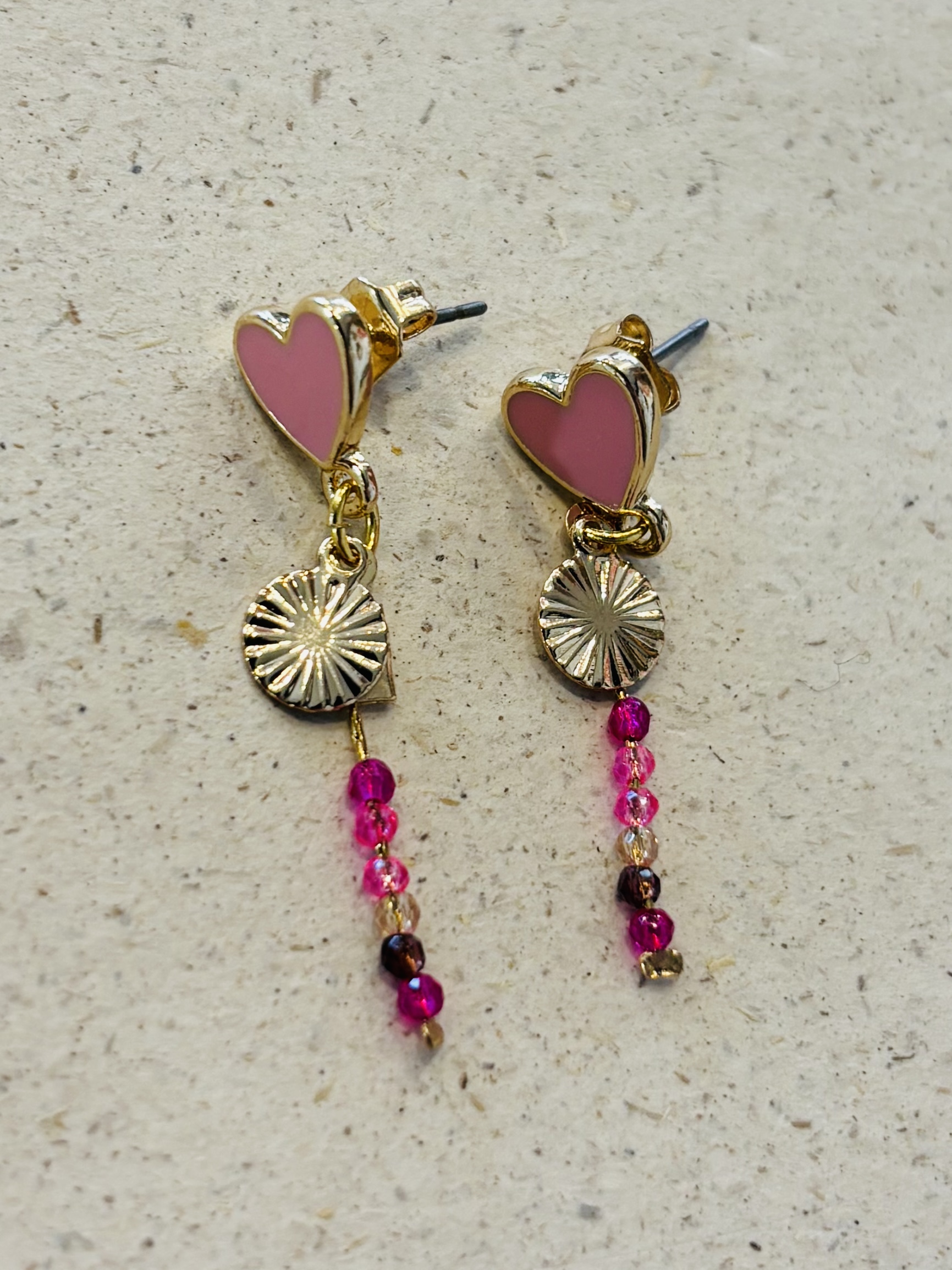 Boucles d'oreilles ELEONORE rose