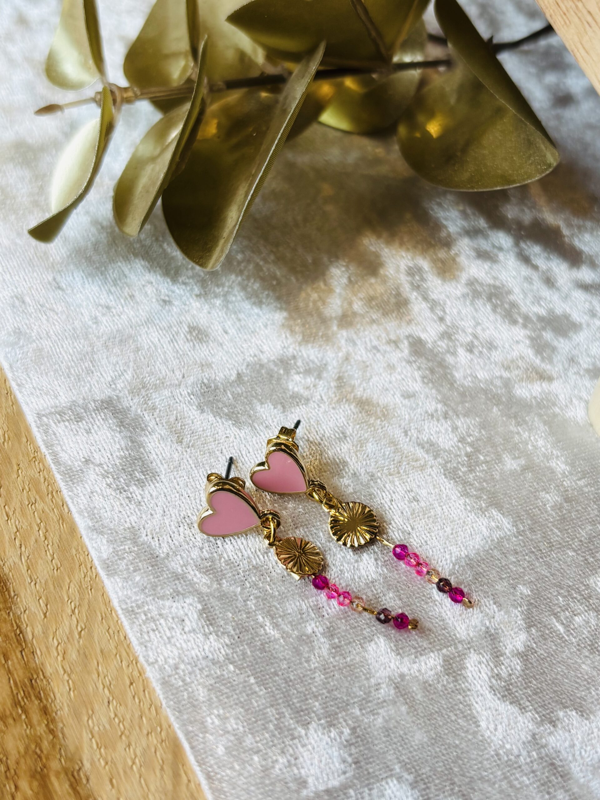 Boucles d'oreilles ELEONORE rose – Image 2
