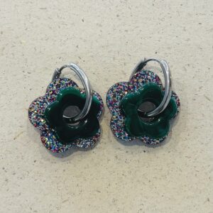Boucles d'oreilles BALA vert multicolore