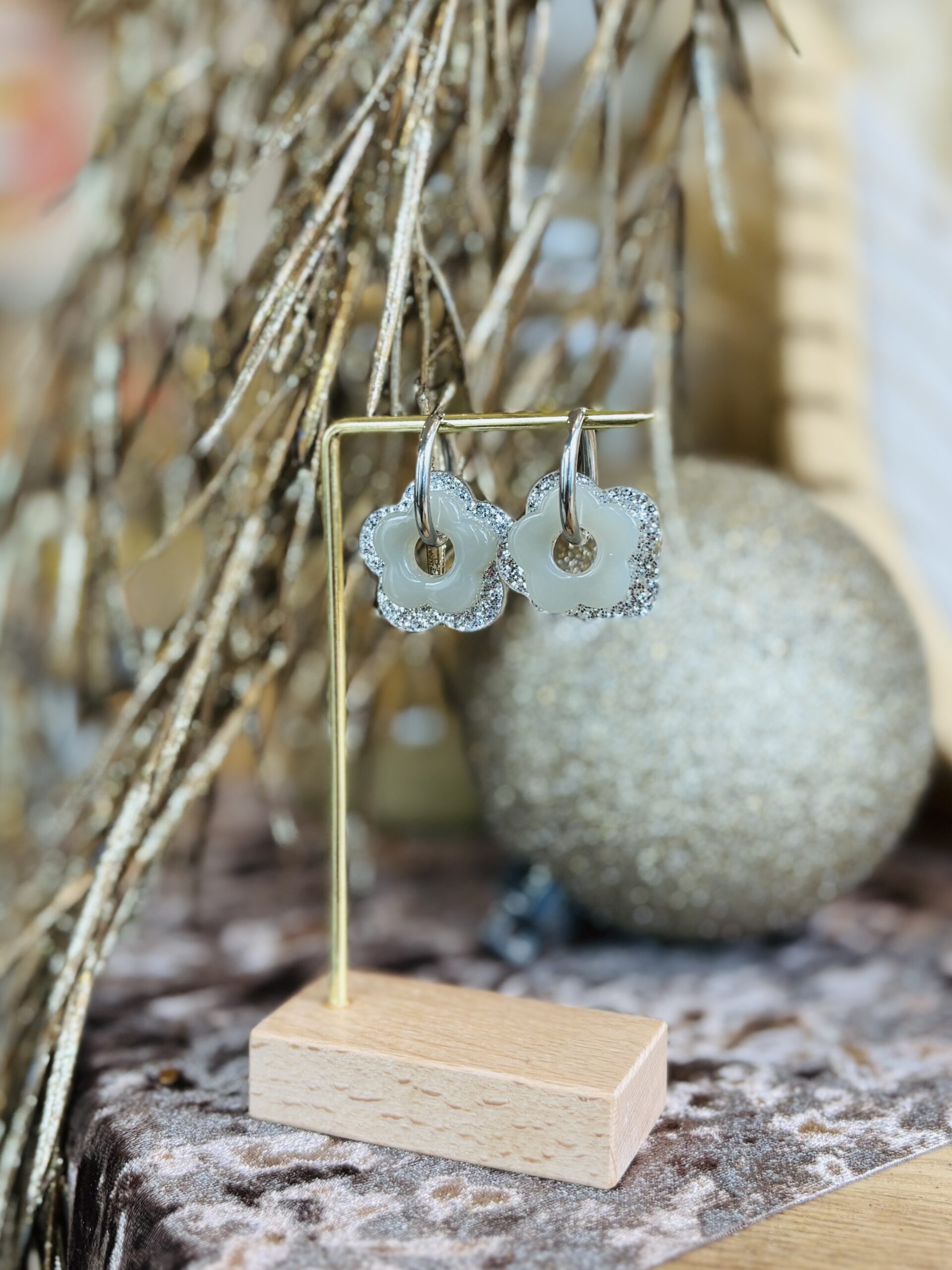 Boucles d'oreilles BALA gris – Image 2