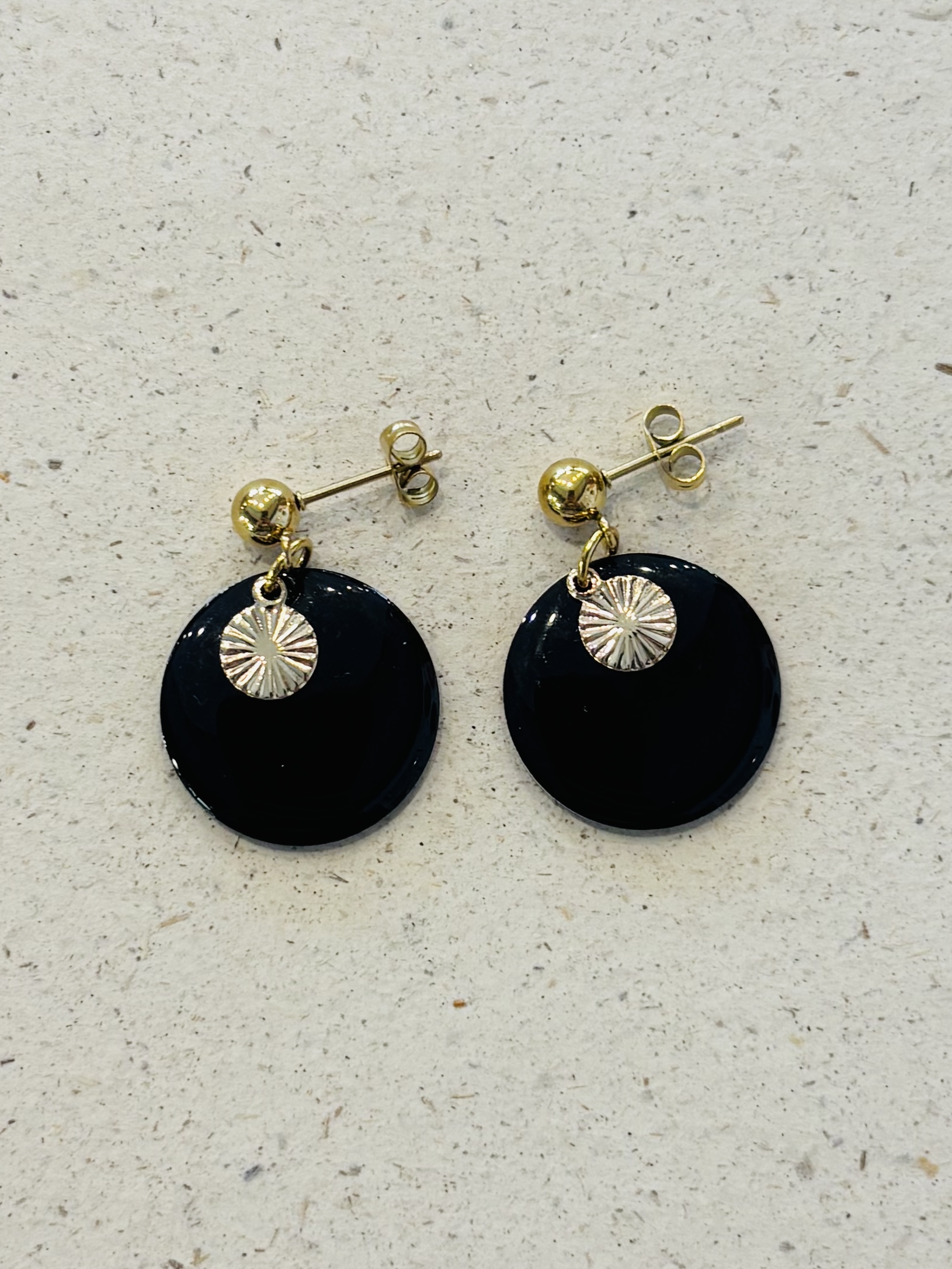 Boucles d'oreilles CATHRINA noir