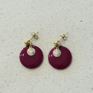 Boucles d'oreilles CATHRINA bordeaux