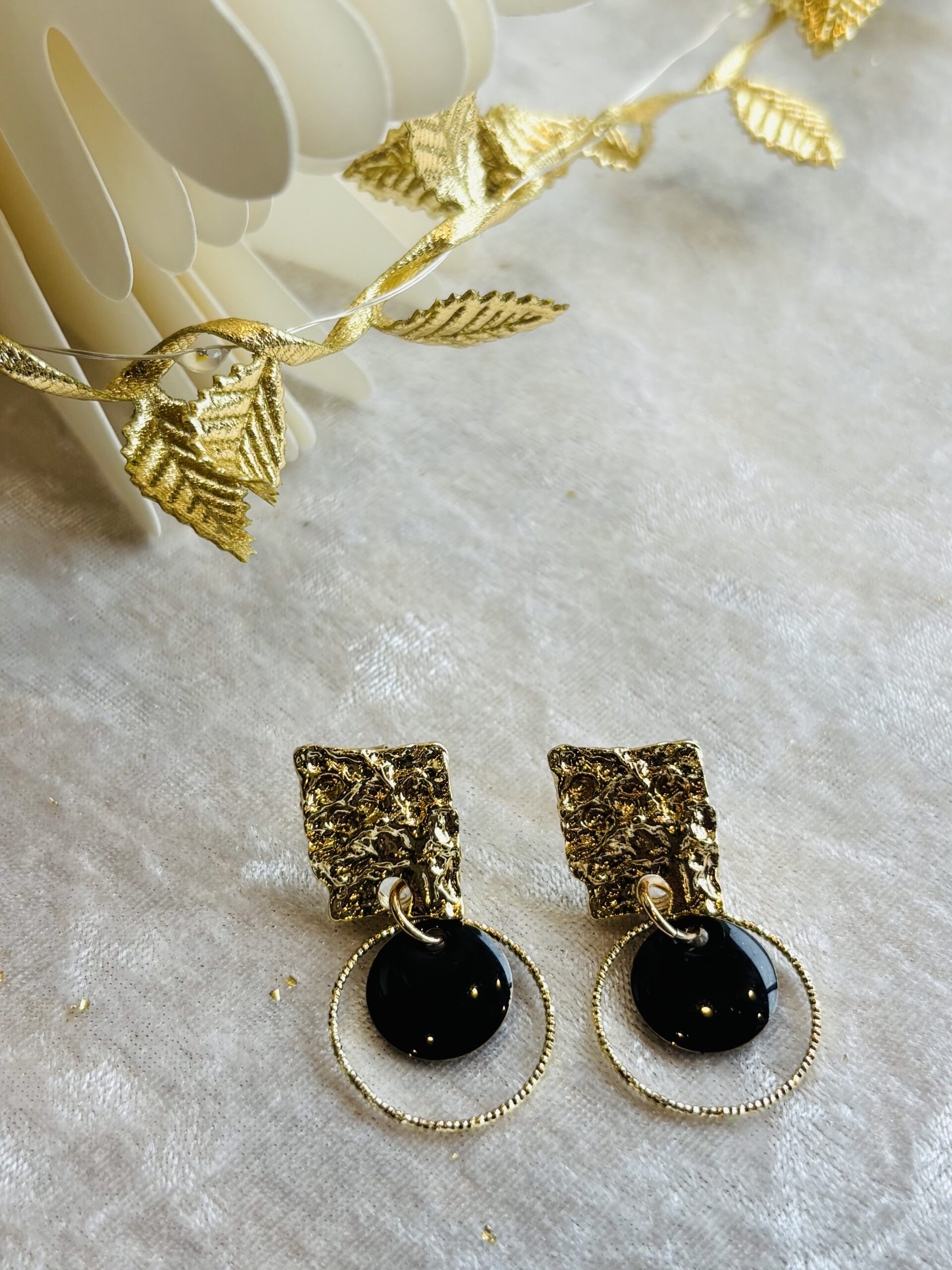 Boucles d'oreilles ALIZE noir – Image 2