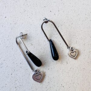 Boucles d'oreilles CYBILLE noir