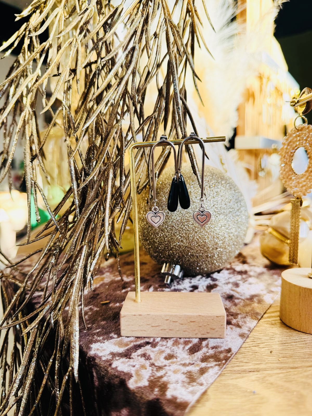 Boucles d'oreilles CYBILLE noir – Image 2