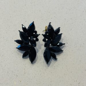 Boucles d'oreilles ATHENA noir petit modèle