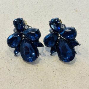 Boucles d'oreilles CLAUDIA bleu marine
