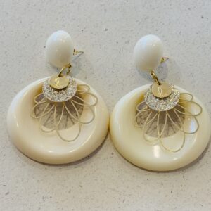 Boucles d'oreilles PAULETTE crème