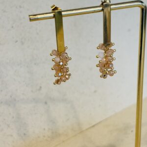 Boucles d'oreilles NATACHA rose nude