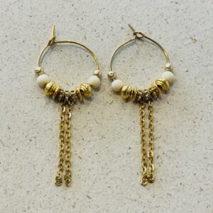 Boucles d'oreilles BLONDY crème