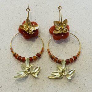 Boucles d'oreilles EMILY rouille