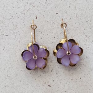 Boucles d'oreilles NINON mauve