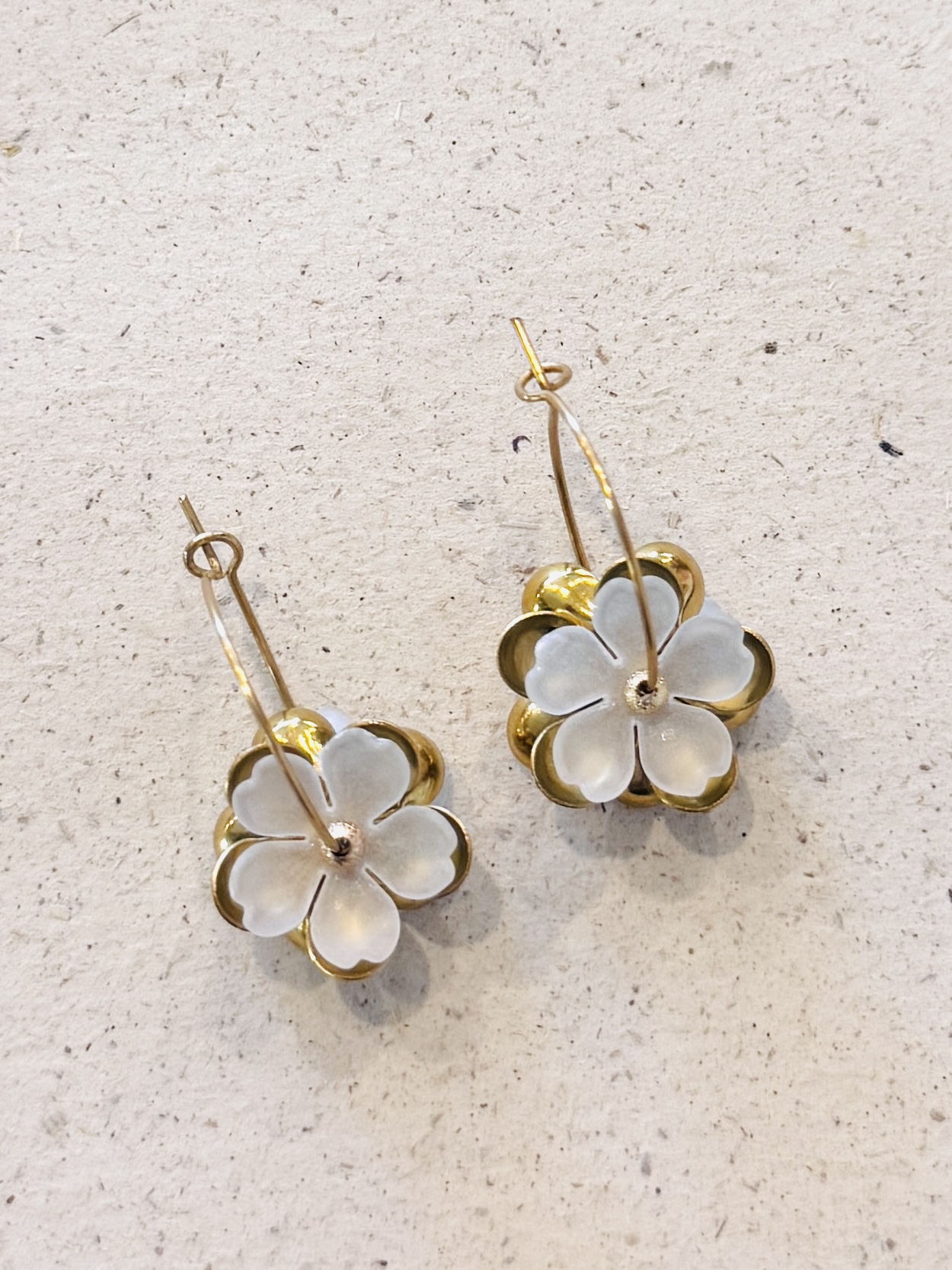 Boucles d'oreilles NINON blanc