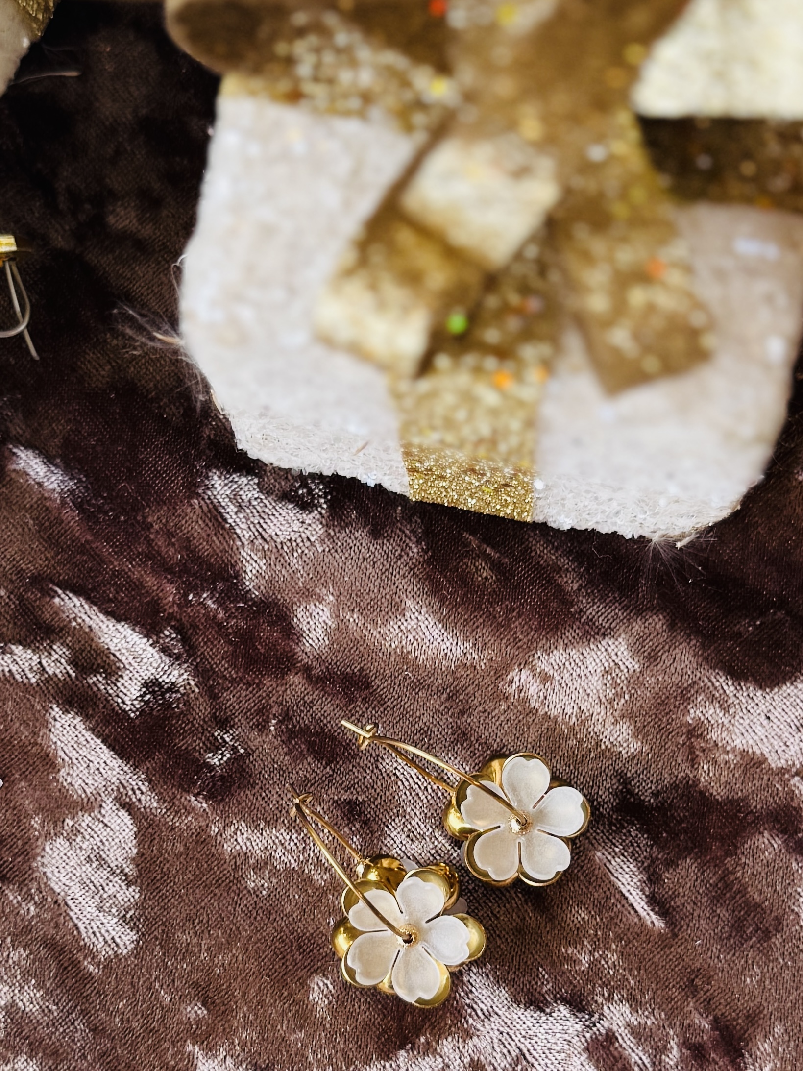 Boucles d'oreilles NINON blanc – Image 2