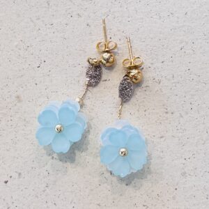 Boucles d'oreilles MARGUERITE vert d'eau