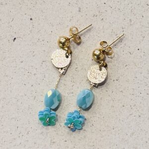 Boucles d'oreilles PETUNIA émeraude