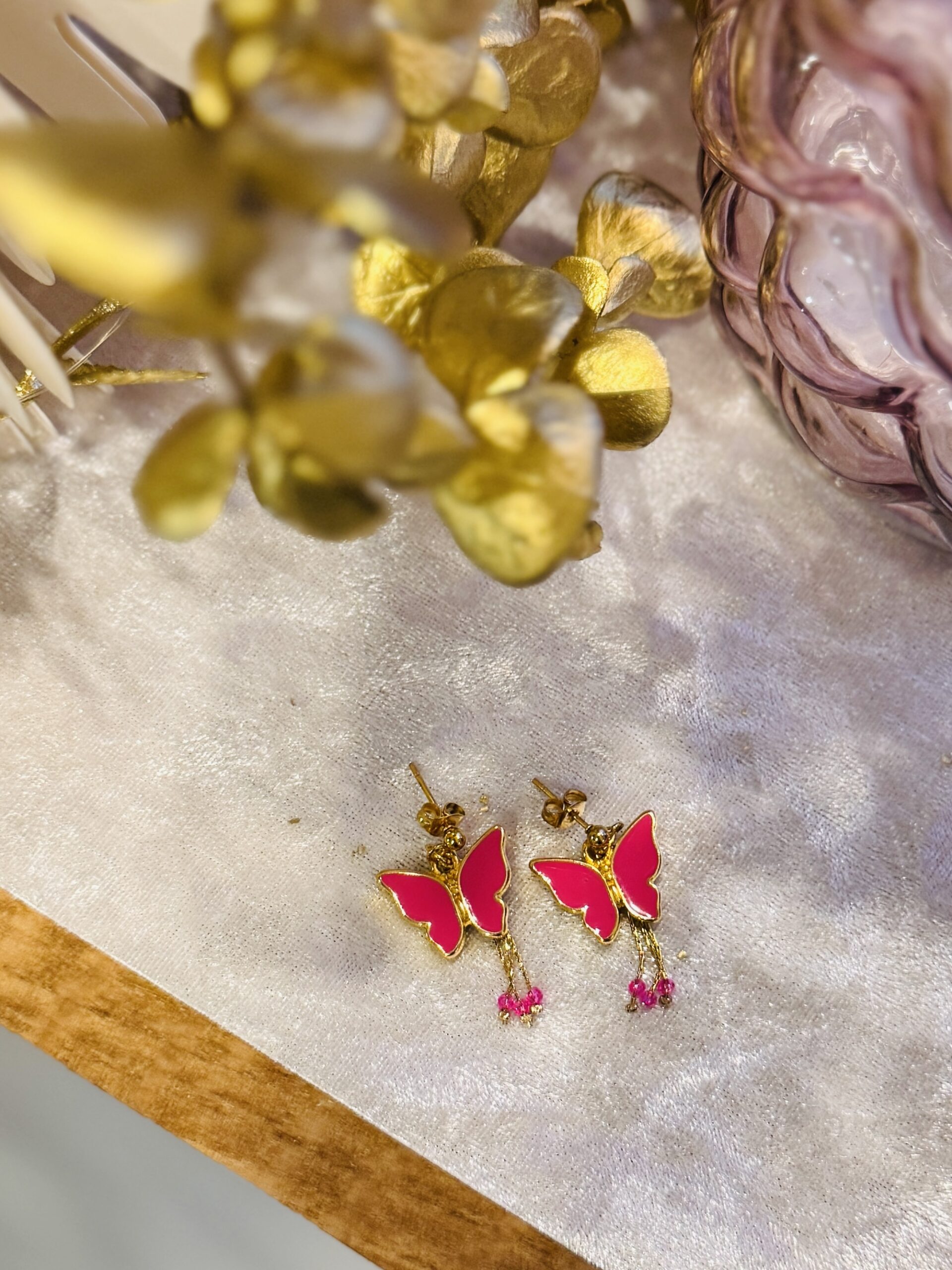 Boucles d'oreilles CYLIA rose – Image 2