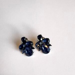 Boucles d'oreilles CLAUDIA bleu marine