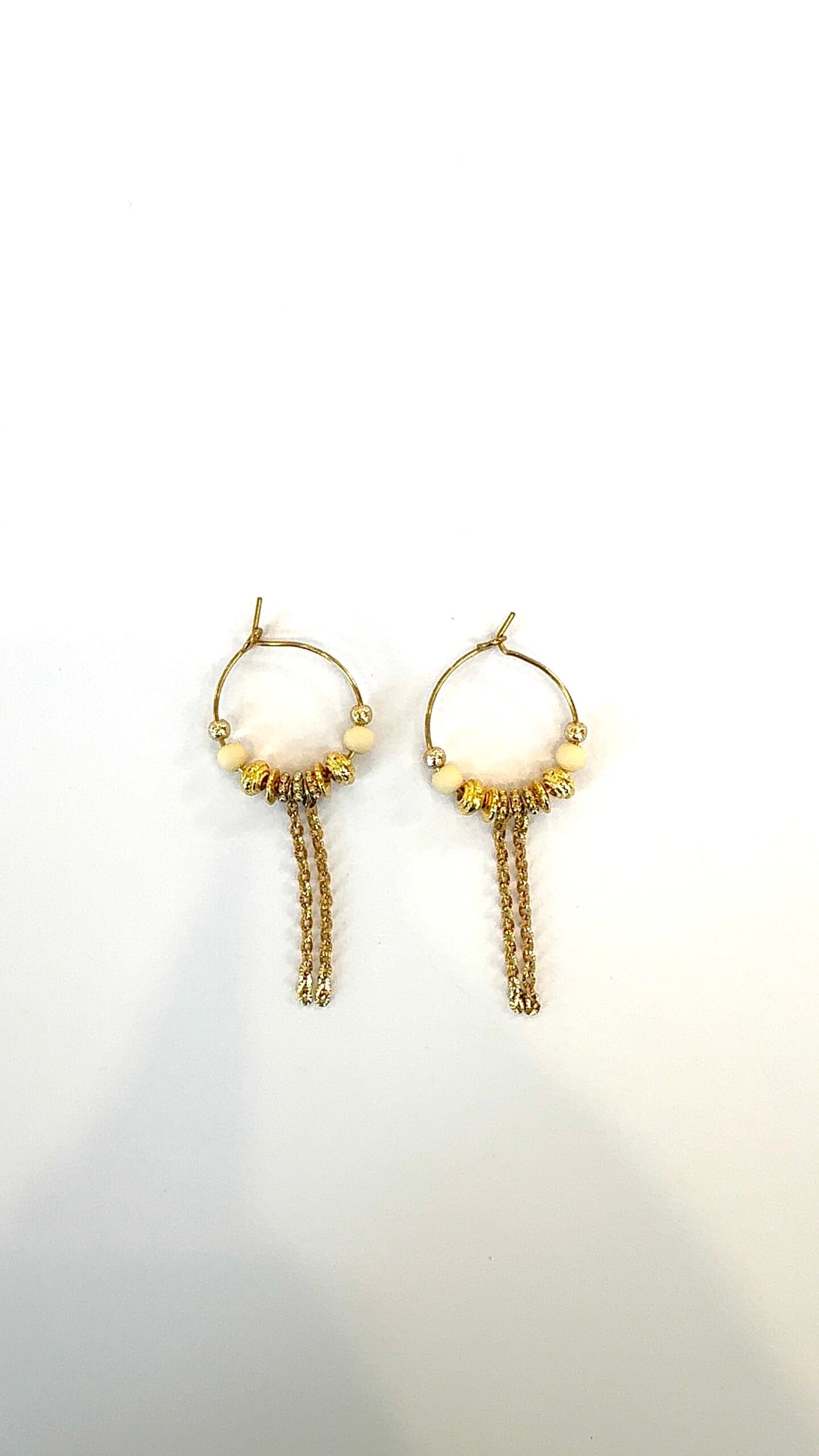 Boucles d'oreilles BLONDY crème
