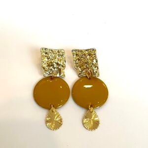 Boucles d'oreilles KAROLL moutarde