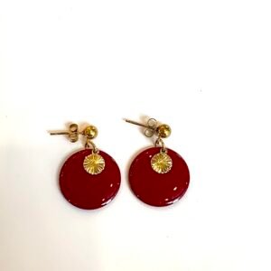 Boucles d'oreilles CATHRINA bordeaux