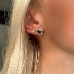 Boucles d'oreilles Karen noir