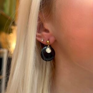 Boucles d'oreilles CATHRINA noir