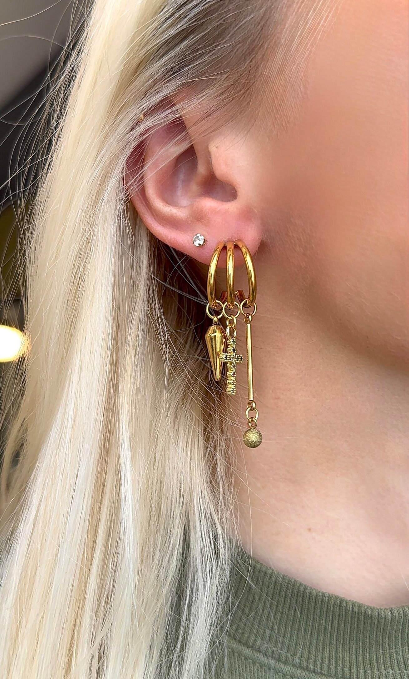 Boucles d'oreilles JEANNE multicolore