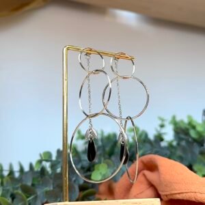 Boucles d'oreilles ROMY noir