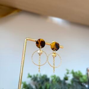 Boucles d'oreilles CLAUDIE marron
