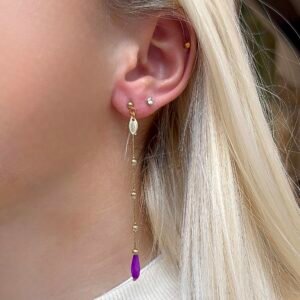 Boucles d'oreilles ANALEÏ violet