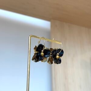 Boucles d'oreilles OPHELIE noir